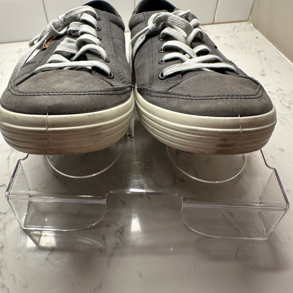 ECCO - Soft 7 sneaker, gray soft rich leather with all day comfort - Picture 5 of 11